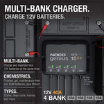 NOCO GENIUS 10X4-CHARGE 4 BATTERIES AT ONCE